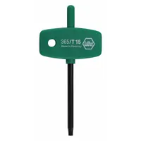 WIHA Torx Key: 1 Tips, Torx, Std End, T8 Tip Size, Short, Alloy Steel, Black Oxide, 10 PK (MPN 36514)