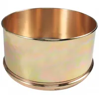 HUMBOLDT Sieve Pan: 6 in Overall Dp, 12 in Overall Dia, Brass