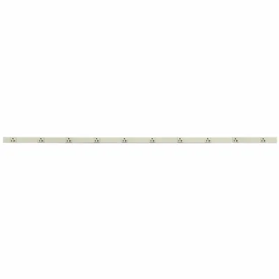 HUBBELL WIRING DEVICE-KELLEMS Prewired Raceway: 1 Circuits, 10 Outlets, NEMA 5-20R, 5 ft Lg, 1 5/16 in W x 15/16 in H - Metallic Prewired Outlet Raceway Strips