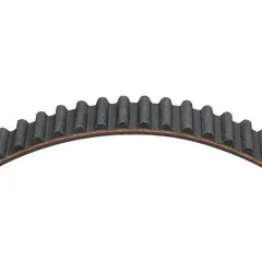 This DAYCO belt serves as both a timing belt and a metric V-belt, with an effective length of 1,064 mm. It is reinforced with fiberglass cord for strength. Designed for automotive engine applications, it synchronizes camshaft and crankshaft rotation to maintain precise valve timing.