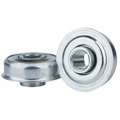 Sealed general purpose conveyor roller bearing for harsh environments. Rated for 145 lb radial load with 1.5 in bearing OD and 7/16 in axle size. Suitable for use in dusty or wet industrial conveyor systems.