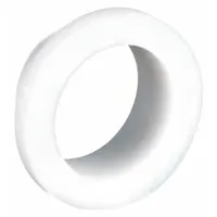 PTFE compression ferrule for 1/8 in OD tubing, used in PFA compression tube fittings to create a leak-tight seal. FDA approved for applications requiring material purity in fluid handling systems
