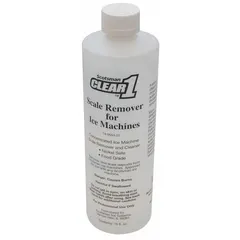 Liquid cleaner formulated for ice machine maintenance. Removes scale and mineral buildup while protecting nickel-plated components. Supplied as a 12-pack of 16 oz bottles. Suitable for use in commercial ice machines in food service and hospitality settings.