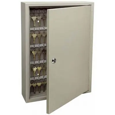 KIDDE Key Control Cabinet: 60 Key Capacity, Steel, Beige, 19 1/2 in Ht, 13 5/8 in Wd - Key Cabinets with Digital Lock