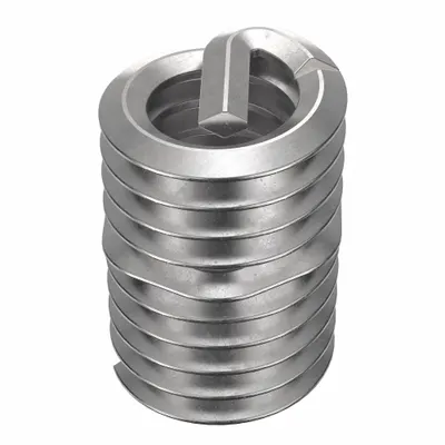 HELI-COIL Helical Insert: Tanged Tang Style, Free-Running, #8-32 Thread Size, Plain - Free-Running Tanged Helical Inserts
