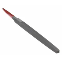 Machinists File: Square, Double-Cut, Safe Edge Cut, Bastard Cut, 4 in Lg without Tang, 1/8 in Wd (MPN 73425000)