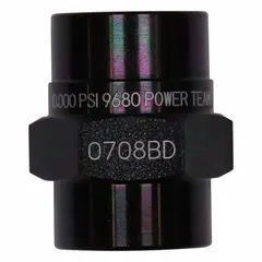 Straight fitting for use as a replacement part in hydraulic pump systems. Connects hydraulic lines in applications requiring reliable fluid transfer.