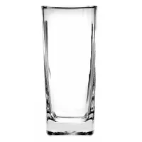 Clear glass beverage glass with Schubert pattern. 12 oz capacity, 5-3/4 in overall height, 2-1/2 in diameter. Suitable for serving water, juice, or soft drinks in hospitality and food service settings