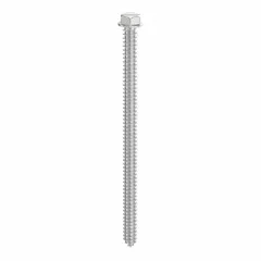 This hex-head concrete screw anchor is made of Grade SW steel with a pointed tip and external hex drive. It is removable and designed for fastening into concrete, brick, or block. Suitable for medium-duty applications such as securing electrical boxes, conduit straps, or machinery bases.