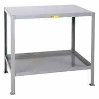 LITTLE GIANT Work Table: Fixed Ht, Steel, 60 in x 30 in, 2,000 lb Overall Load Capacity, Steel (MPN MT3060-2)