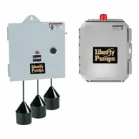 LIBERTY PUMPS Duplex Control Panel: Duplex, 3, 575V AC, 1.6 to 2.5 A, Tether Float, Plastic, Outdoor (MPN AE54=4-121-5)