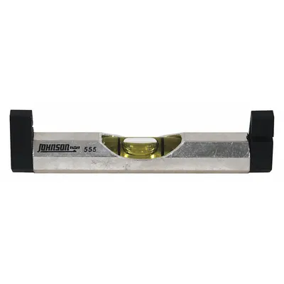 JOHNSON LEVEL Line Level: Nonmagnetic, 3 in x 3 in x 13/16 in, Aluminum, 0 Mounting Holes - Line Levels