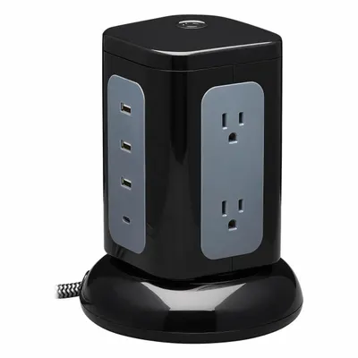 TRIPP LITE Outlet Strip: 6 Outlets, 8 ft Cord Lg, 1,800 J Rated Energy, 6 A Current - Tabletop Surge Protectors