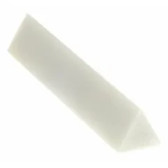 Triangular Hard Arkansas abrasive file with Ultra Fine grade for precision sharpening of cutting tools, saw blades, and fine-edged instruments. Measures 3 inches in length by 1/4 inch in width and 1/4 inch in height. Suitable for industrial maintenance and tool-and-die applications.