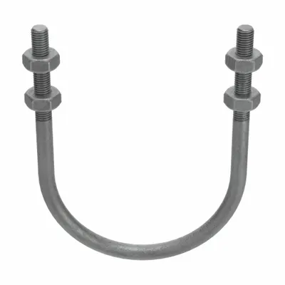 Standard U-Bolt: 1/2"-13 Thread Size, For Pipe Size 5 in, 7 13/16 in Inside Ht - Standard U-Bolts