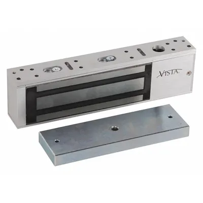 SECURITRON V2M1200 Single-Door Magnetic Lock, Aluminum, Instantaneous Release - Single-Door Magnetic Locks