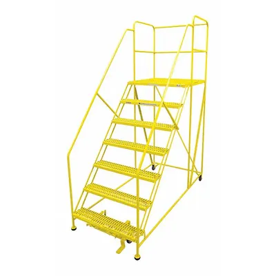 COTTERMAN Work Platform: 5.8 ft Platform Ht - Max, 36 in x 24 in, Steel - Manual-Lock Rolling Single-Access Platforms
