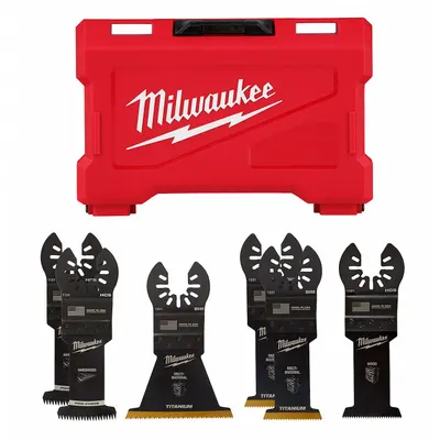 MILWAUKEE Oscillating Tool Blade Set: 6 Blades, Straight - Open-Back Universal OIS Mounted Sets