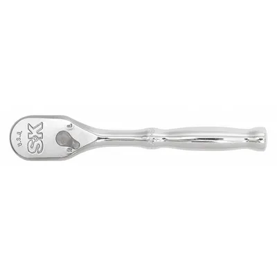 SK PROFESSIONAL TOOLS Hand Ratchet: Pear, Reversible, 5 in Overall Lg, Chrome - Standard-Head Ratchets