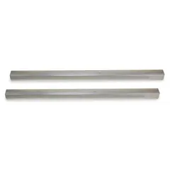 Track kit for top-track wire shelving systems. Includes four tracks with a total length of 11 ft, consisting of two 5 ft sections. Constructed of aluminum with a chrome finish. Used to create an overhead rail for mounting shelving units in storage and workspace areas.