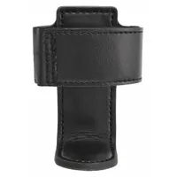 HEROS PRIDE Radio Pouch: Black, Synthetic Leather, Plain, 5 1/2 in x 2 5/8 in, For 2 1/4 in Belt Wd (MPN 1442BP)