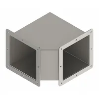 HOFFMAN Wireway 90 Degree Elbow: 6 in Wd, 6 in Ht, Stainless Steel, NEMA 4X, Unfinished, Silver, 4X (MPN F66WE90SS)