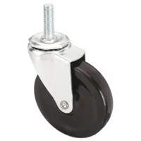 APPROVED VENDOR Stem Caster: 4 in Wheel Dia., 1 in Wheel Wd, Swivel, Swivel, 1/2 in Stem Dia., Steel