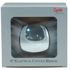 This 8-inch diameter round convex mirror is designed for passenger-side vehicle door mounting. It provides a wide-angle view to reduce blind spots on commercial vehicles, aiding safe lane changes and maneuvers. Not heated and without a light, it serves as a straightforward replacement or upgrade.