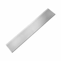 Replacement scraper blade with 5 3/4 in overall width, made of carbon steel with a standard end design. Used for removing paint, adhesives, gaskets, and residues from flat surfaces in maintenance, construction, and automotive tasks.