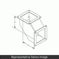 HAMMOND MANUFACTURING Wireway 90 Degree Elbow: 4 in Wd, 4 in Ht, Stainless Steel, Smooth Brushed (MPN 1487C9PSS)