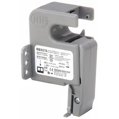 Surface-mounted current sensing relay with adjustable trip point from 0.75 to 150 A. Monitors undercurrent conditions via terminal strip connection and switch adjustment. Rated 0.4 A at 30V AC/DC. Suitable for industrial applications such as motor protection and pump control.