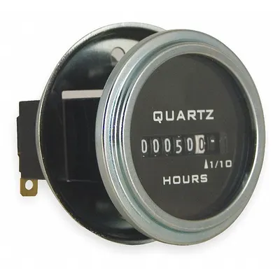 TRUMETER Hour Meter: Hour Meters, Front Panel Mounting, Analog, 10 V DC – 80 V DC