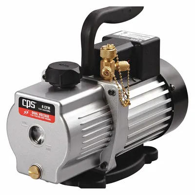PRO-SET Vacuum Pump: 6 cfm, 50 micron Ultimate Vacuum, 120V AC, Not A2L Compatible - Standard Refrigerant Evacuation Pumps