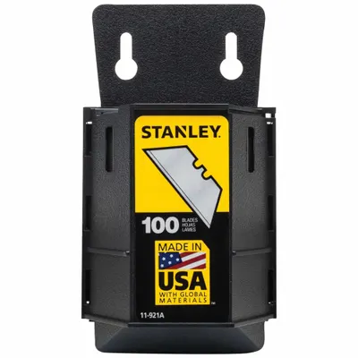STANLEY Utility Blade: 2 7/16 in Blade Lg, 3/4 in Blade Wd, 0.024 in Blade Thick - Straight-Edge Standard-Tip Replacement Utility Blades