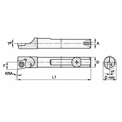 WIDIA Indexable Boring Bar: CCBI18745R (MPN 2832183) - Indexable Boring Bars