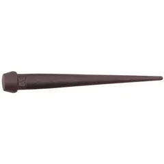 Bull pin with a broad head and a top diameter of 10x1-1/16 inches. Used for driving or removing pins, aligning bolt holes, and positioning structural steel in construction and heavy equipment alignment.