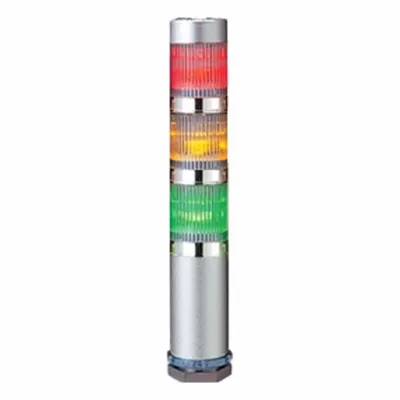 PATLITE Tower Light Assembly: 3 Tier, No Sounder Tier, IP42, Amber/Green/Red, Direct Wire - Three-Tier Tower Light Assemblies