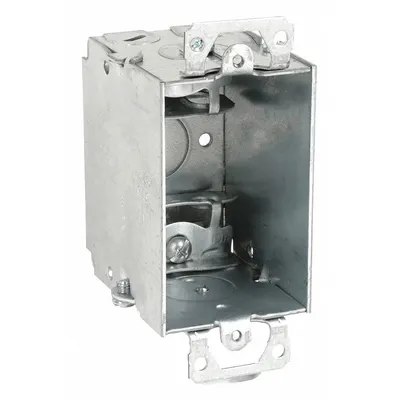 RACO Electrical Box: Steel, Steel Material & Nominal Size, 1 Gangs, 2 1/2 in Box Dp - Cut-In Electrical Boxes