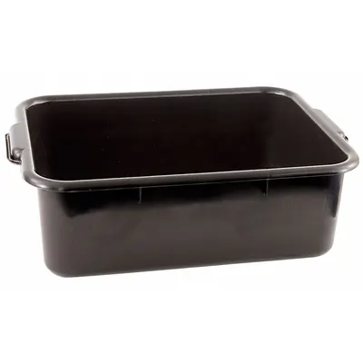 CRESTWARE Bus Tub: Black, 7 in Overall Ht, 15 1/2 in Overall Wd, 22 1/2 in Overall Lg - Bus Tubs