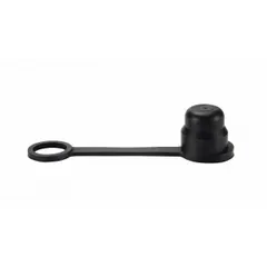 Molded rubber hydraulic hose plug designed to seal hose ends, preventing contamination and fluid loss. Suitable for use in hydraulic systems and fluid power applications during storage, transport, or maintenance. Fitting size: 3/8 in.
