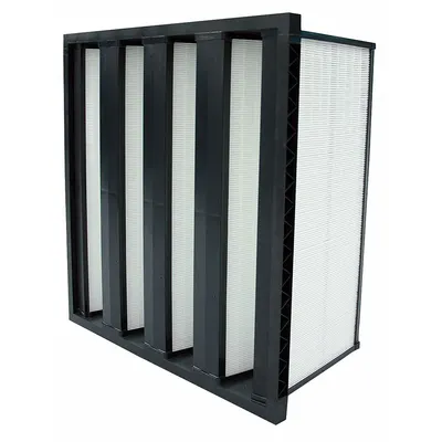 OEM MERV 13 V-Bank Air Filter, 20 in x 24 in x 12 in, Synthetic Media, Plastic Frame - MERV 13 V-Bank Air Filters