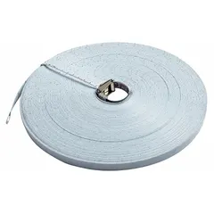 Fiberglass replacement blade refill for open-reel long tape measures. Metric graduations, 300 ft length, with a nonmagnetic single hook tip. Used to restore measuring capability in compatible open-reel tape measures for layout and measurement tasks.