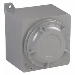 Enclosure with blank cover, 6 in x 8 in x 7 in, closure method screws. Designed for housing electrical components in hazardous locations where flammable gases, vapors, or dusts may be present.