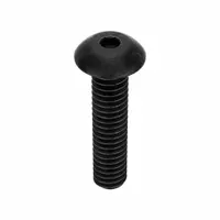 Socket Head Cap Screw: #8-32 Thread Size, 3/4 in Lg, Button, Black Oxide, Alloy Steel, 100 PK (MPN 8C75KBC)