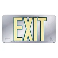 Photoluminescent Exit Sign for Double Sided Conversion: Plastic, Mounting Holes Sign Mounting (MPN 4240-00-NIB-0271)