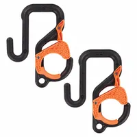 ERGODYNE Bucket Hook: 3 in W x 3 3/4 in H x 8 1/2 in L, Black/Orange, Plastic (MPN 3178-3IN-2)