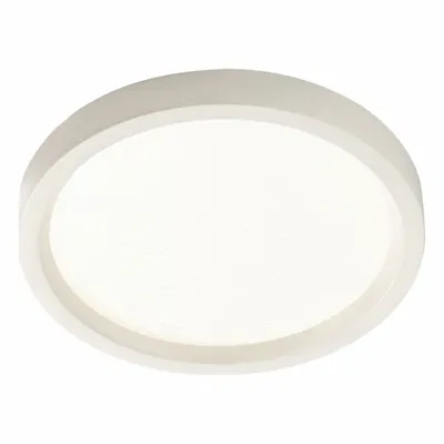 LIGHTOLIER Round Downlight: 5 in Dia, White, 5/8 in Ht, 650 lm, 3500K, 10 W - Low-Profile Round Surface-Mount Downlights