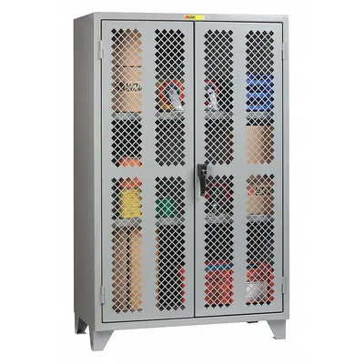 LITTLE GIANT Storage Cabinet: 30 in x 60 in x 78 in, 2 Adj Shelves, Swing Handle & Keyed - Industrial Ventilated Shelf Cabinets