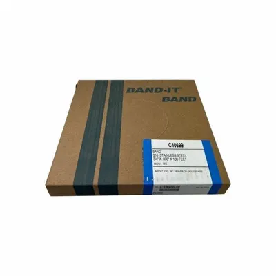 BAND-IT 316 Stainless Steel Strapping, 100 ft Length, 1,800 lb Break Strength
