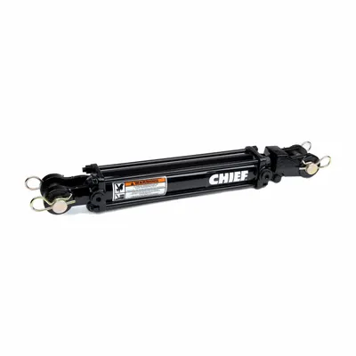 CHIEF Hydraulic Cylinder: 2 1/2 in Bore Dia., 24 in Stroke Lg, #8 SAE Port Size - Heavy-Duty Tie-Rod Cylinders
